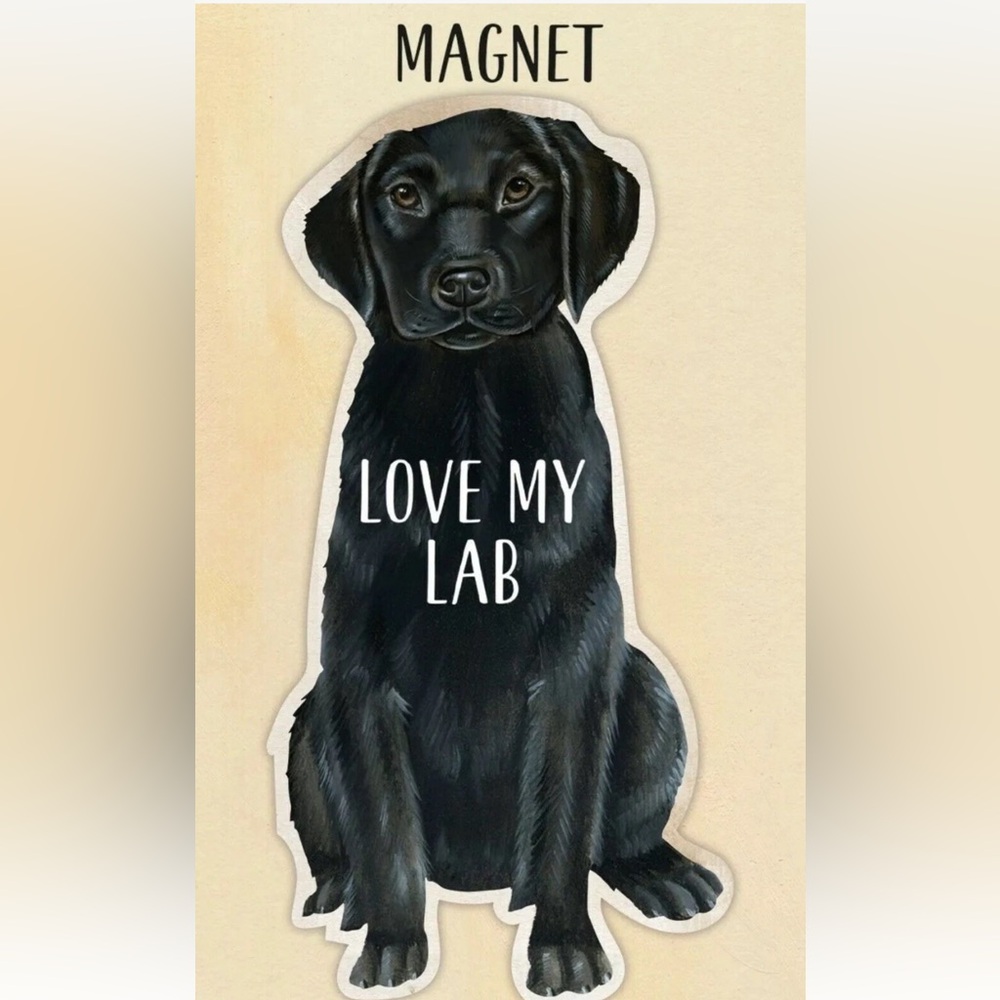 Love My Lab Magnet 4 Inch Auto Fridge Primitives By Kathy NIP